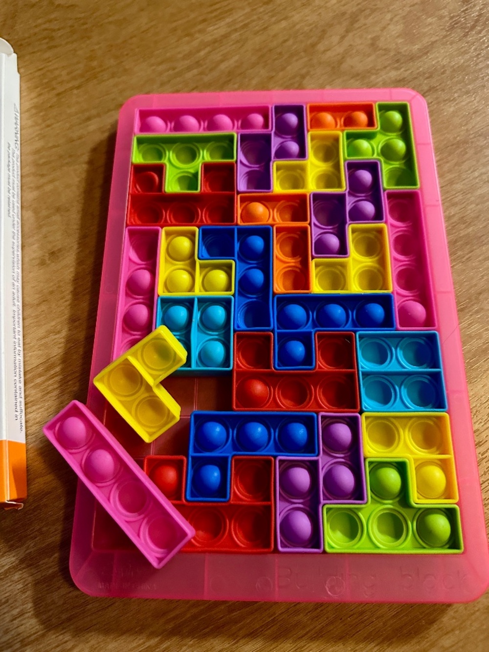 NWT Pop It Tetris Puzzle Fidget Toy 27-Piece Building Block Sensory Game